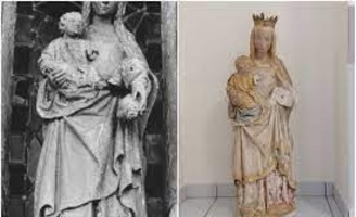 Deux antiquaires restituent une statue de la vierge à sa commune
