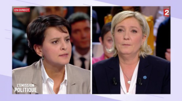 Najat Vallaud-Belkacem face à Marine Le Pen : un ministre en service commandé ?