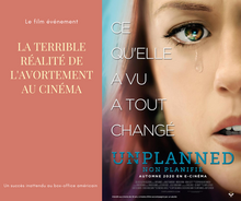 Projection du film Unplanned en partenariat avec Saje production