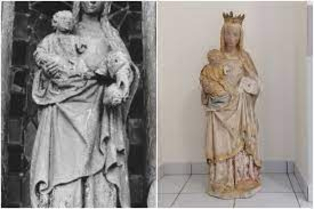Deux antiquaires restituent une statue de la vierge à sa commune