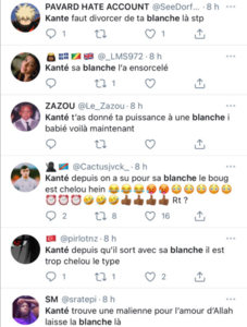 Kanté attaqué par les racistes anti-blanc...