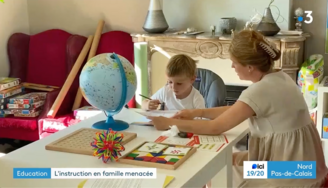 L’instruction en famille, sujet de la rédaction du journal de France 3 régions
