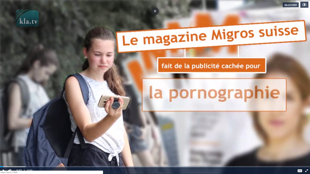 Le magazine Migros suisse fait de la publicité cachée pour la pornographie
