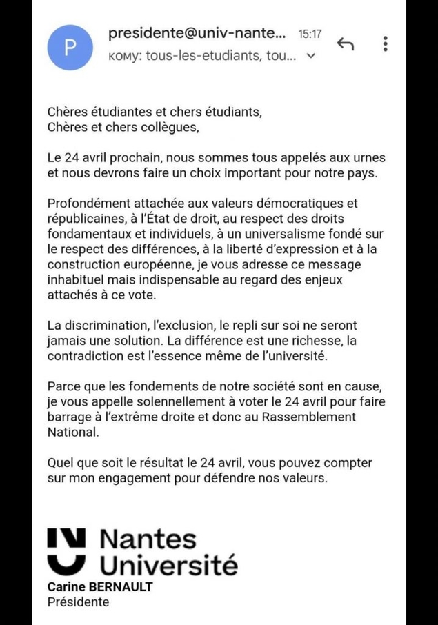 Les partisans de Macron envoient des mails aux étudiants