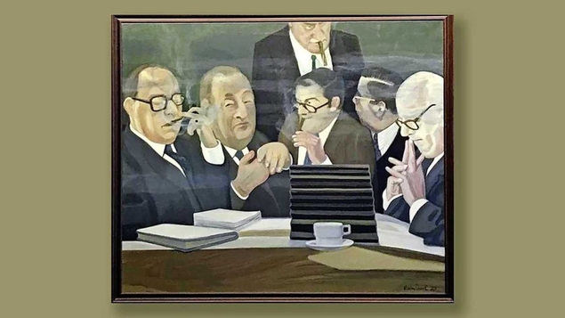 Pays-Bas : le décrochage à l’université de Leyde d’un tableau représentant des membres masculins du conseil d’administration fumant le cigare décle...