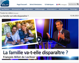 Tribune de François Billot de Lochner sur une chaîne télévisée suisse : la famille va t-elle disparaître ?