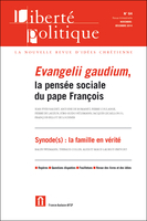 Evangelii gaudium : la pensée sociale du pape François