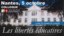 Nantes, 5 octobre 2013, colloque "Les libertés éducatives"